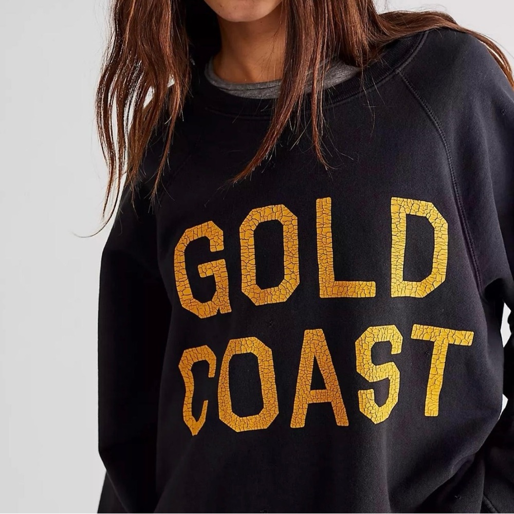 Free people retro brand Gold Coast sweatshirt